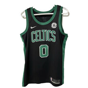 Nike Jayson Tatum #0 Boston Celtics Statement Swingman Jersey Mens S Black Green